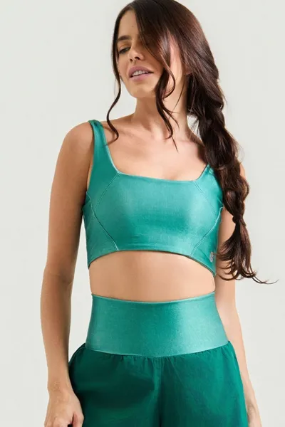 Top Alça Fina Verde | JUMPER