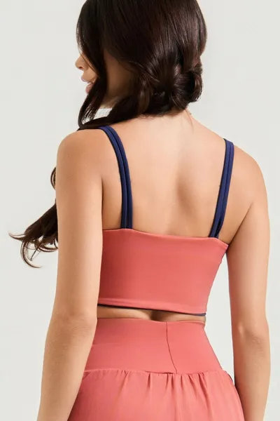 Top Alça Fina c/ Detalhe Coral | JUMPER