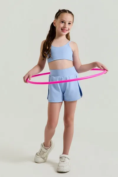 Conjunto Short Corrida Azul Claro - GIRA