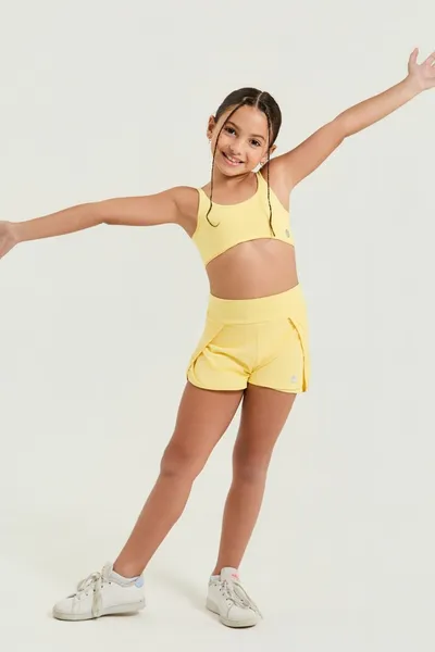 Conjunto Short Corrida Amarelo - GIRA