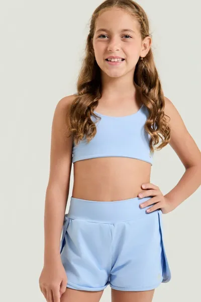 Conjunto Short Corrida Azul Claro - GIRA Conjunto Short Corrida Azul Claro - GIRA