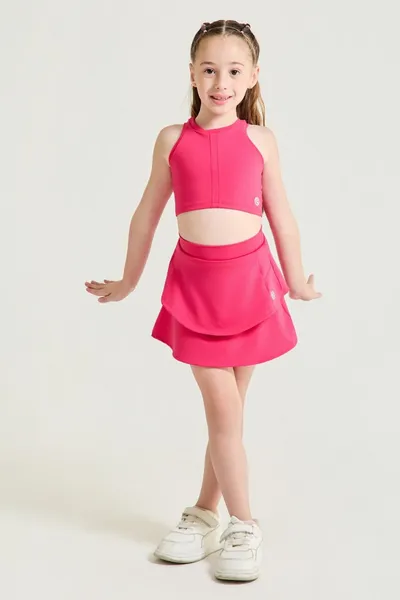 Conjunto Short Saia Rosa Pink - GIRA