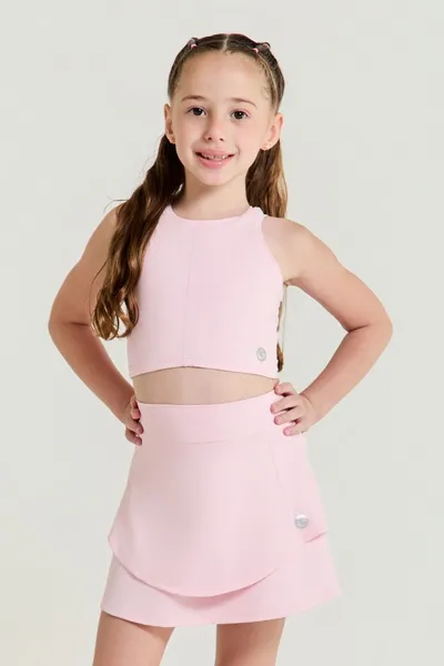 Conjunto Short Saia Rosa Claro - GIRA