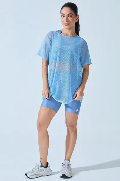 Blusa c/ Manga Azul Claro | GAMANE & SKINBOX