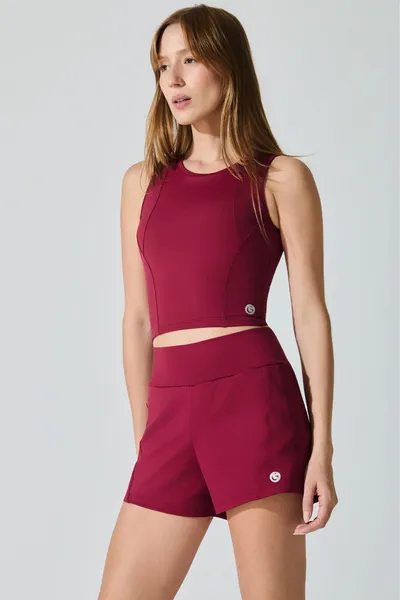 Top  Cropped c/ Detalhe Vinho | GAMANE IN PARIS