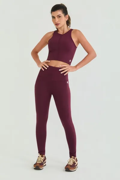 Calça Legging c/ Bolso Vinho | FLOWING Calça Legging c/ Bolso Vinho | FLOWING