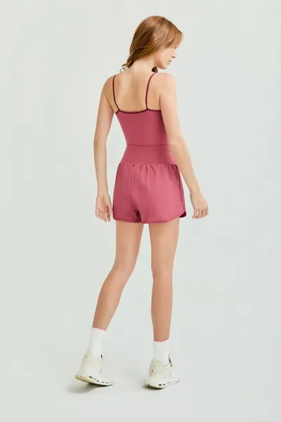 Body Alça Fina c/ Detalhe Bordô | FLEXION