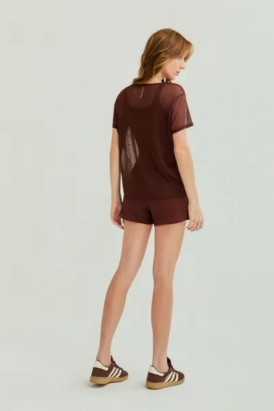 Blusa Boleada Embaixo Marrom | FLEXION