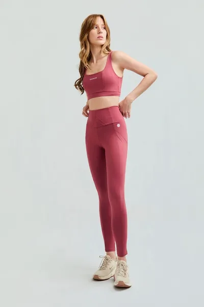 Calça Legging c/ Bolso Bordô | FLEXION