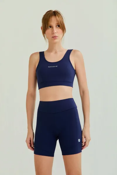 Top c/ Tiras nas Costas Azul Marinho | FLEXION