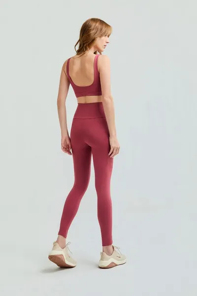 Calça Legging c/ Bolso Bordô | FLEXION