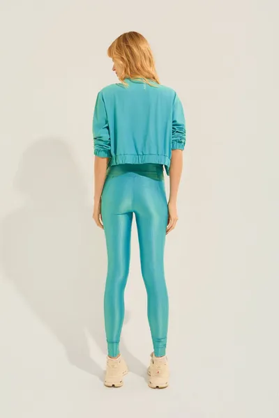 Casaco Cropped Manga Verde Jade | OFF FORM