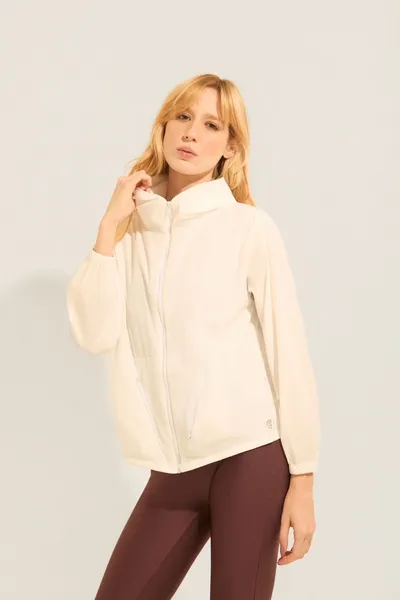 Casaco Manga Longa Tactel Branco | OFF FORM