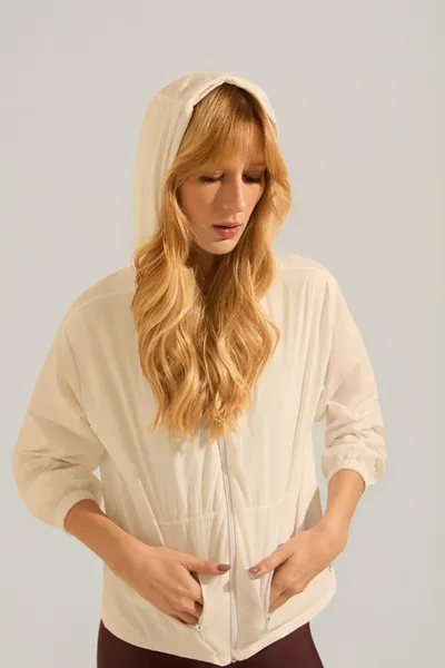 Casaco Manga Longa Tactel Branco | OFF FORM