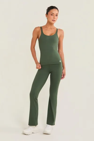  Calça Flare Verde Militar | SUMMER HEAT