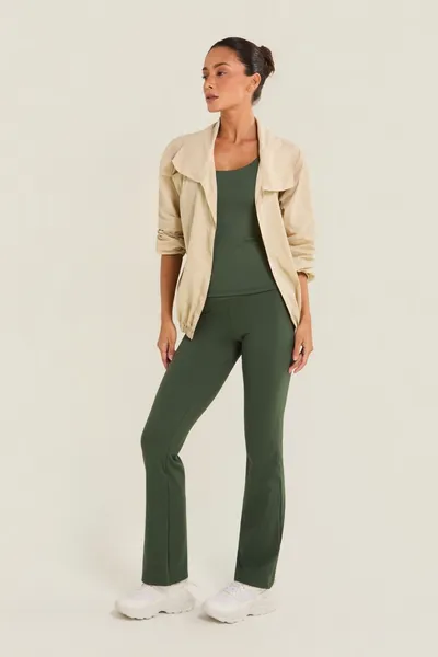 Casaco Manga Longa Tactel Bege | SUMMER HEAT