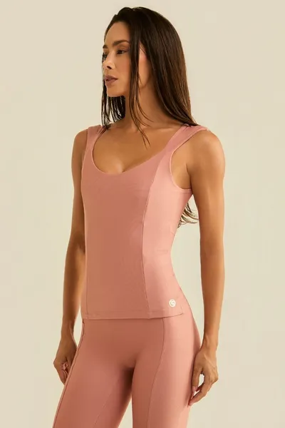 Camiseta Básica Alça Larga Rosê | METROPOLITAN