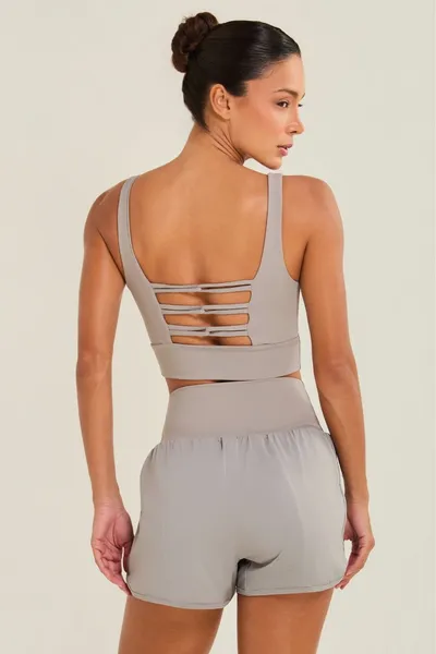 Top c/ Tiras Nas Costas Cinza | SUMMER HEAT