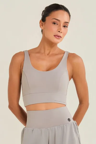 Top c/ Tiras Nas Costas Cinza | SUMMER HEAT