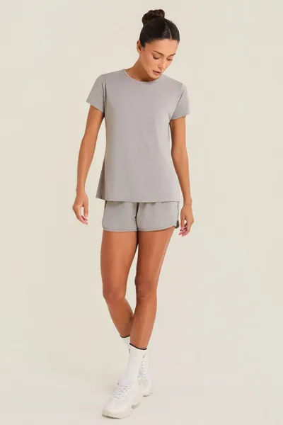 Blusa Básica c/ Manga Cinza | SUMMER HEAT