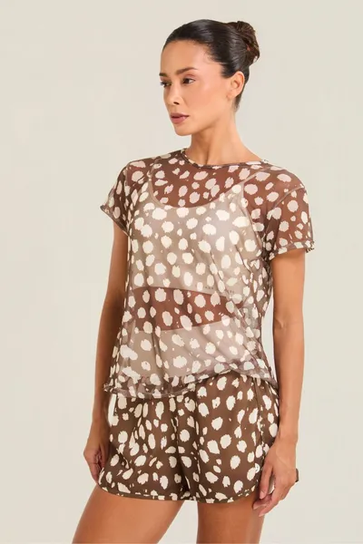  Blusa c/ Pesponto Na Lateral Estampado | SUMMER HEAT