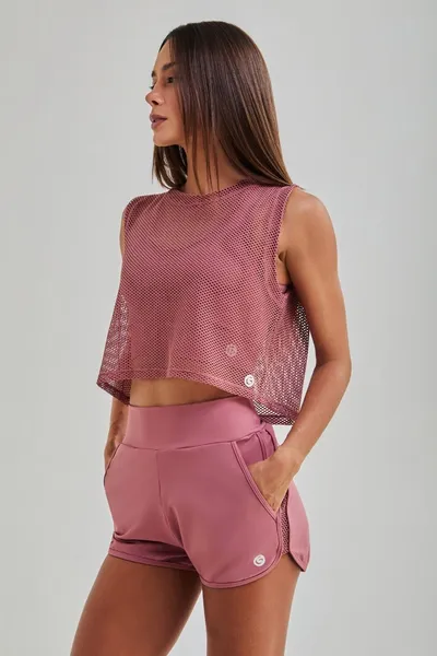 Camiseta Cropped Rosa Goiaba | ESCAPE