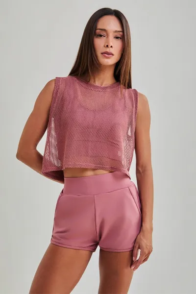 Camiseta Cropped Rosa Goiaba | ESCAPE