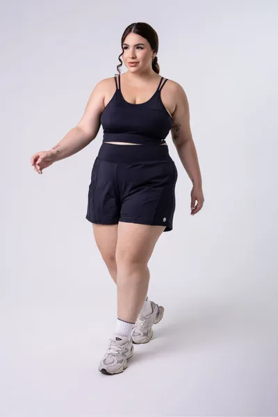 Short Corrida Plus Preto | LINHA PLUS