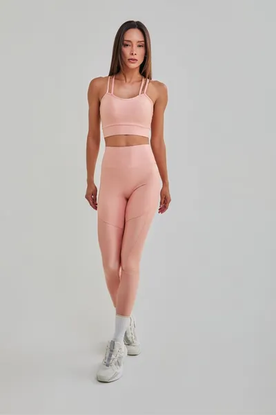 Calça Legging c/ Recortes Rosê | ESCAPE