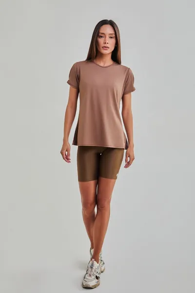 Blusa c/ Manga e Detalhe Marrom | ESCAPE