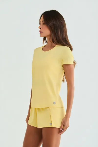 Blusa c/ Detalhe Na Costa Amarelo | PEAK