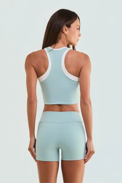 Top  Cropped c/ Detalhe Verde Claro | PEAK