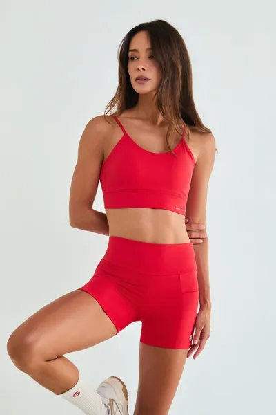 Short Curto c/ Bolso Vermelho | PEAK 
